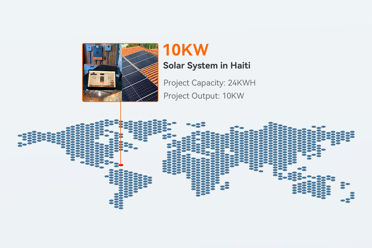 10kw off grid residential solar system in Haiti