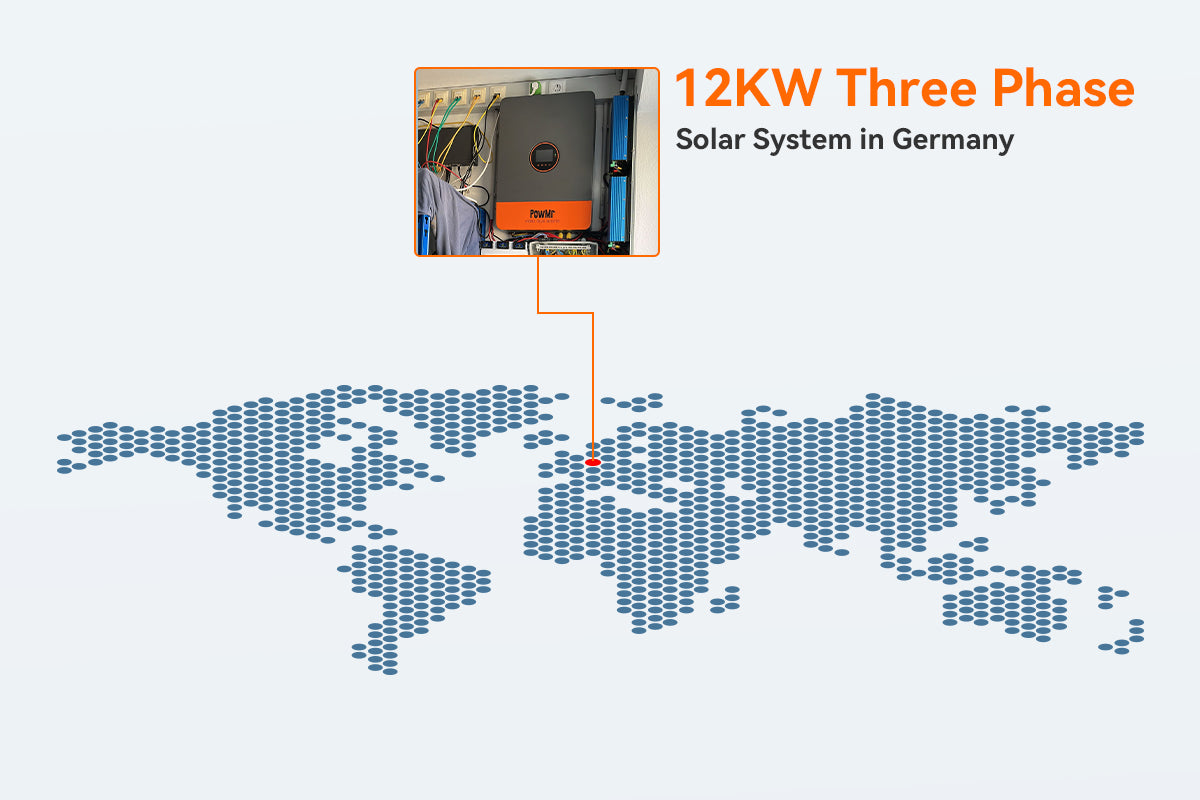 12kw off grid three phase solar system in germany