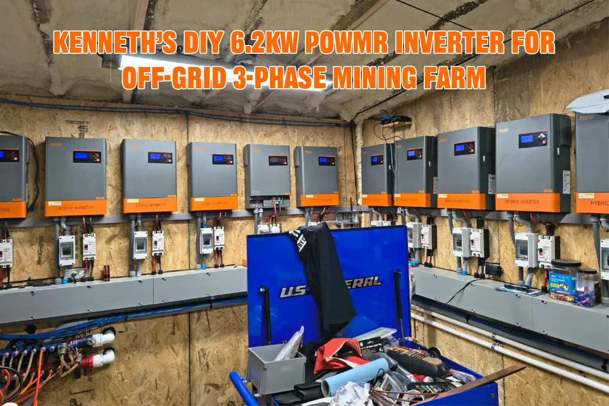 Kenneth’s DIY 6.2kW PowMr Inverter for Off-Grid 3-Phase Mining Farm