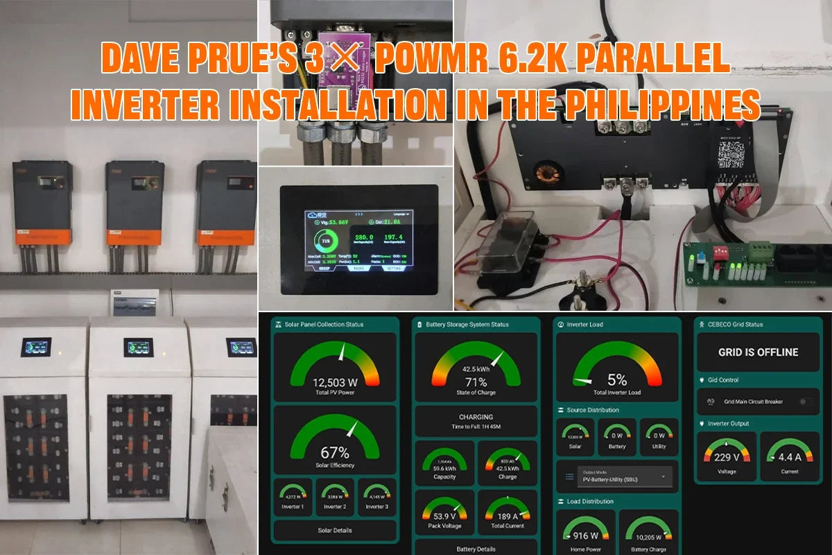 Dave Prue’s 3× PowMr 6.2k Parallel Inverter Installation in the Philippines