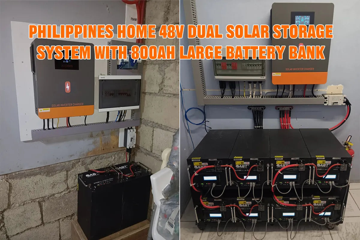 Philippines Home 48V Dual Solar Storage System with 800Ah Large Battery Bank