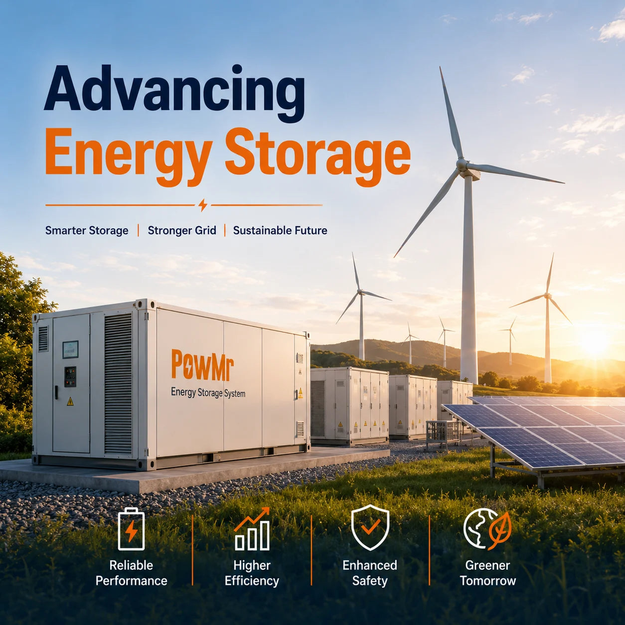 PowMr energy storage solutions supporting sustainable and reliable power systems