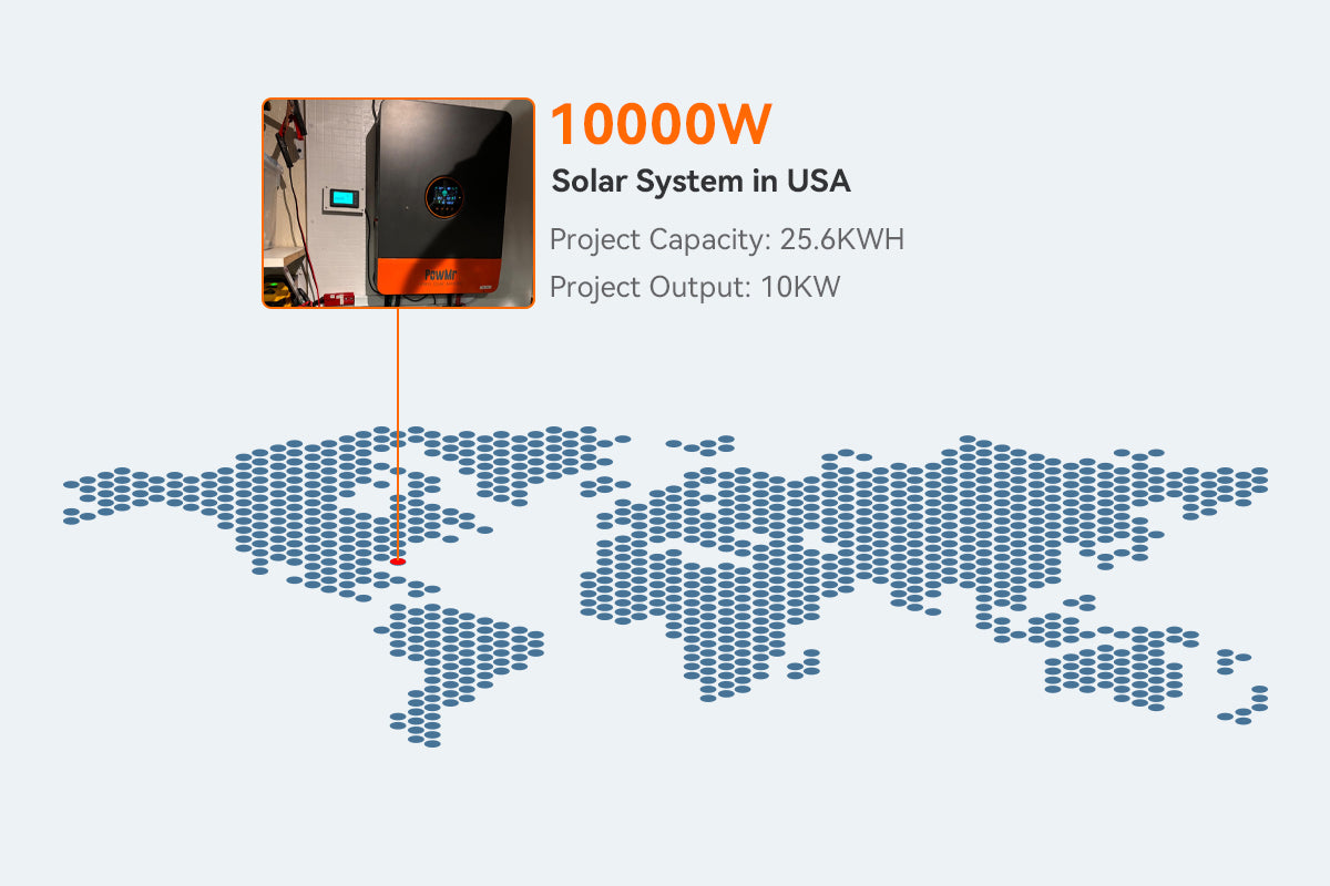 10kw split phase solar system for high power demand in USA