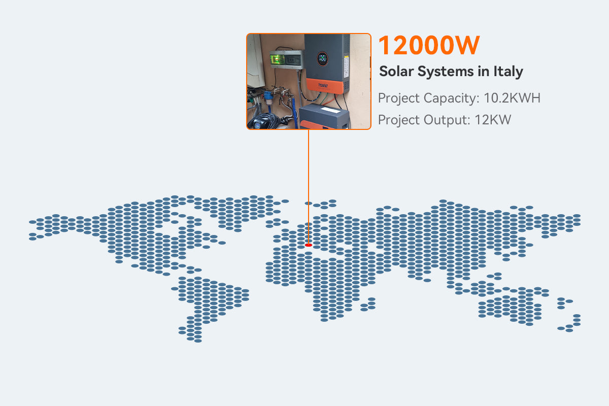 4kW PV + POW-SunSmart 12KL3 + POW-LIO51200-150A, another project by Daniele Dani for his client in Italy