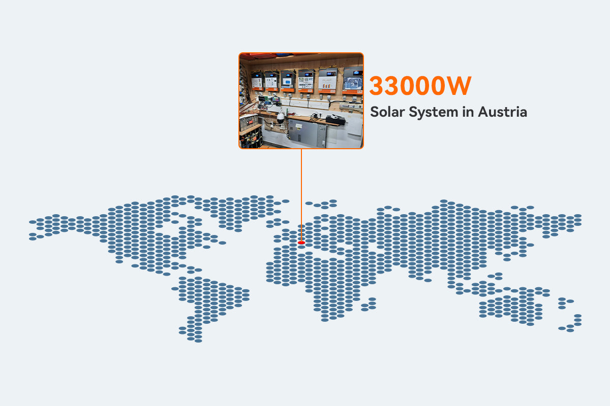 33kw solar power system in Austria for EV charging