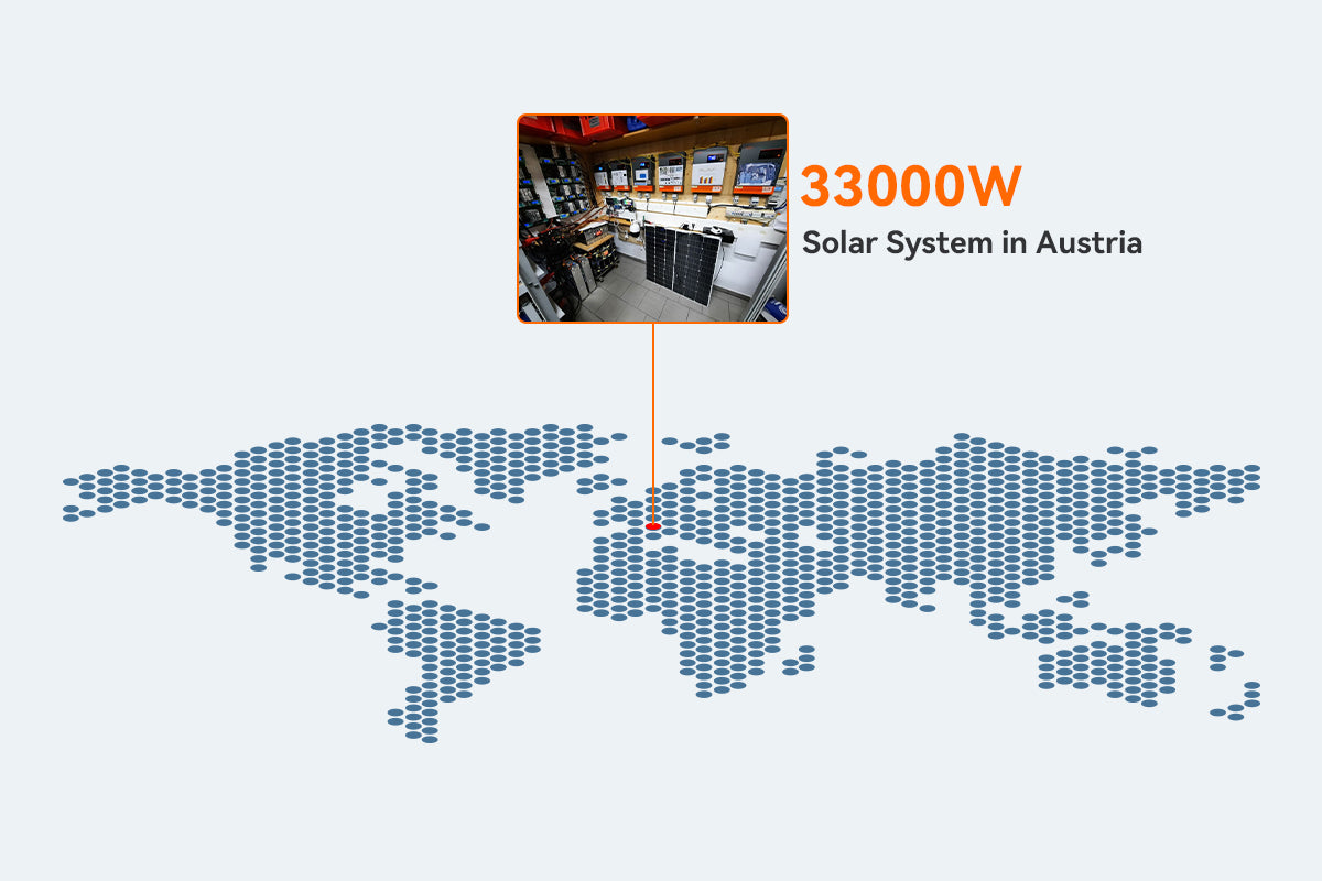 33kw solar power system in Austria for EV charging