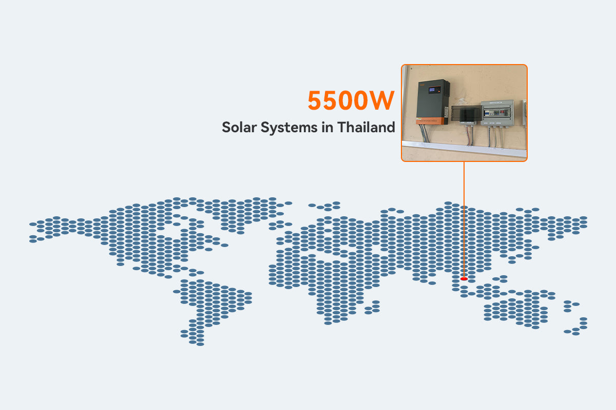 5500w solar power system in Thailand