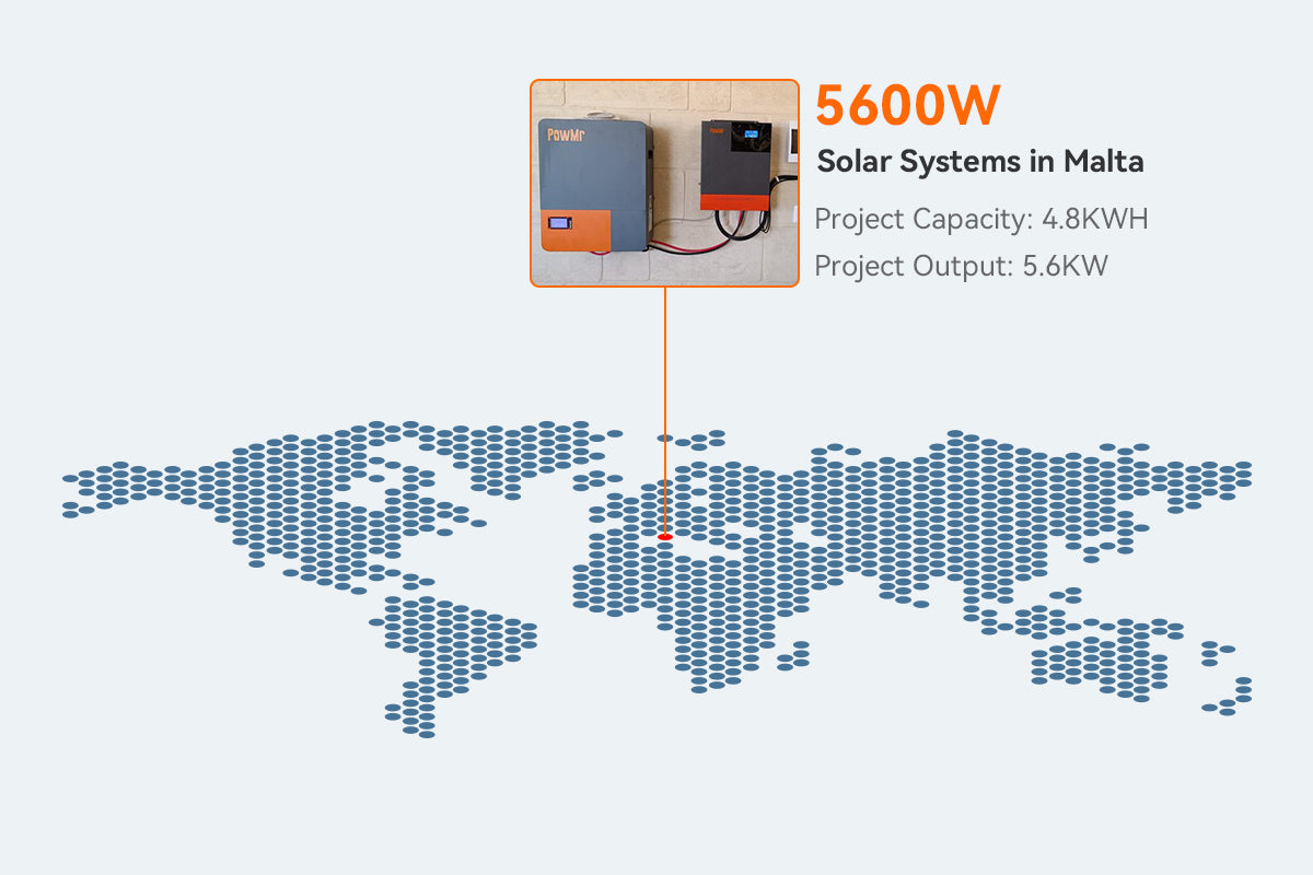 5600w inverter with 100ah battery in Malta