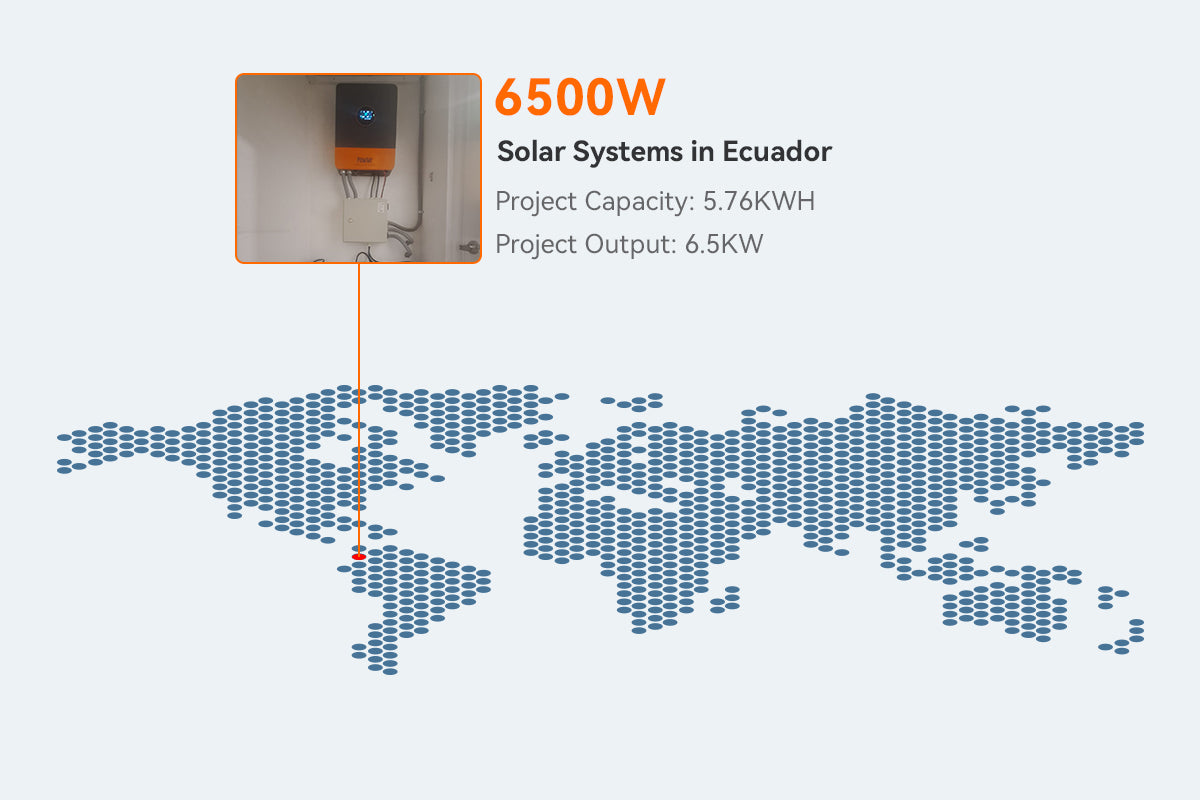 6500w PowMr solar inverter in Ecuador