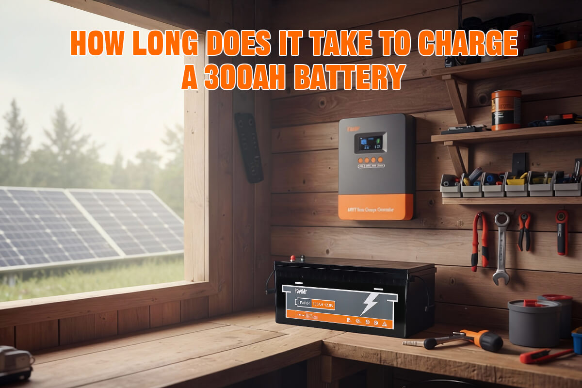 How long does it take to charge a 300ah battery