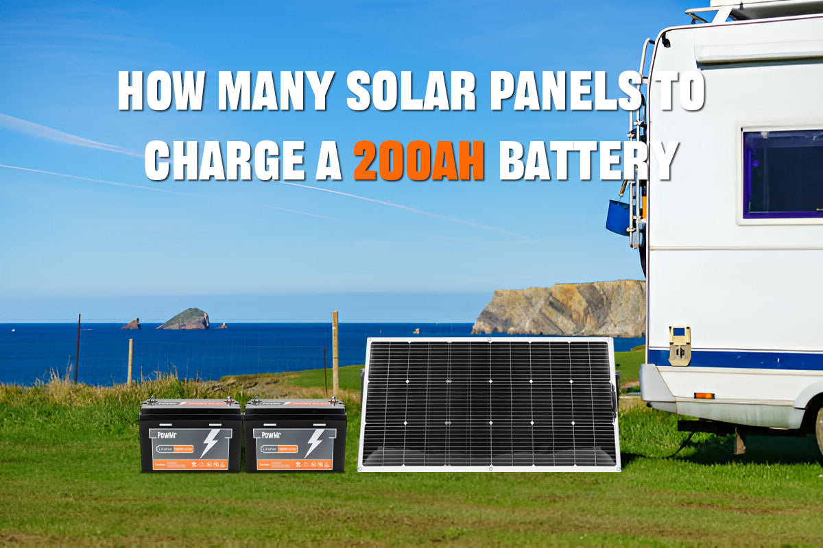 how many solar panels to charge a 200ah battery