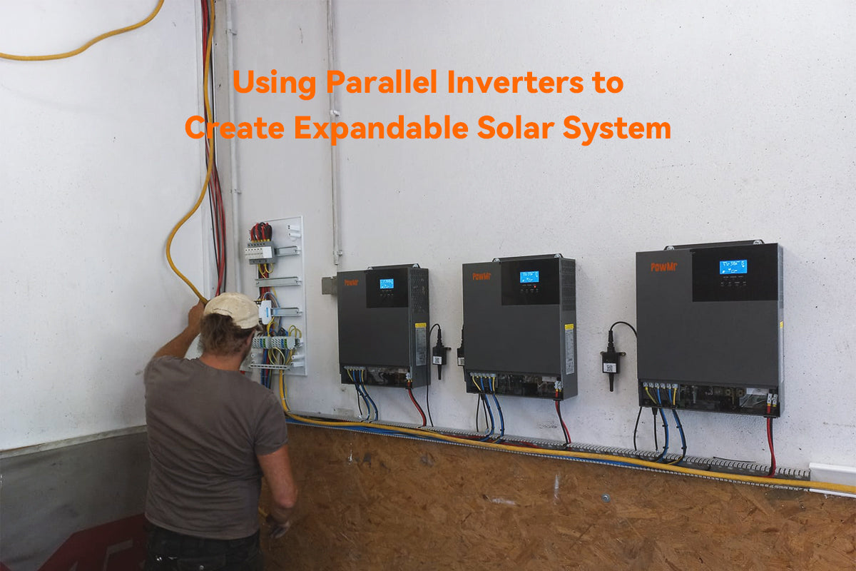 paralleling inverter to create an expandable solar power system
