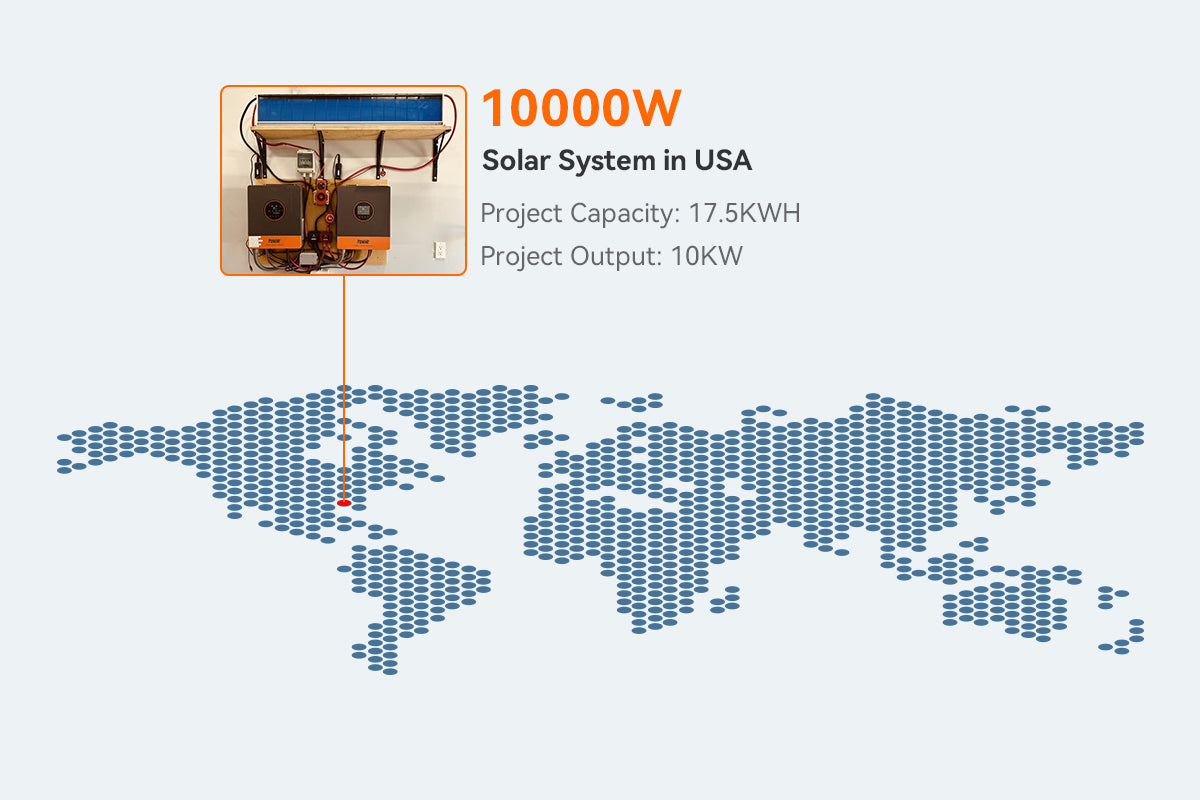 split phase solar system with 2 5kw inverter in usa