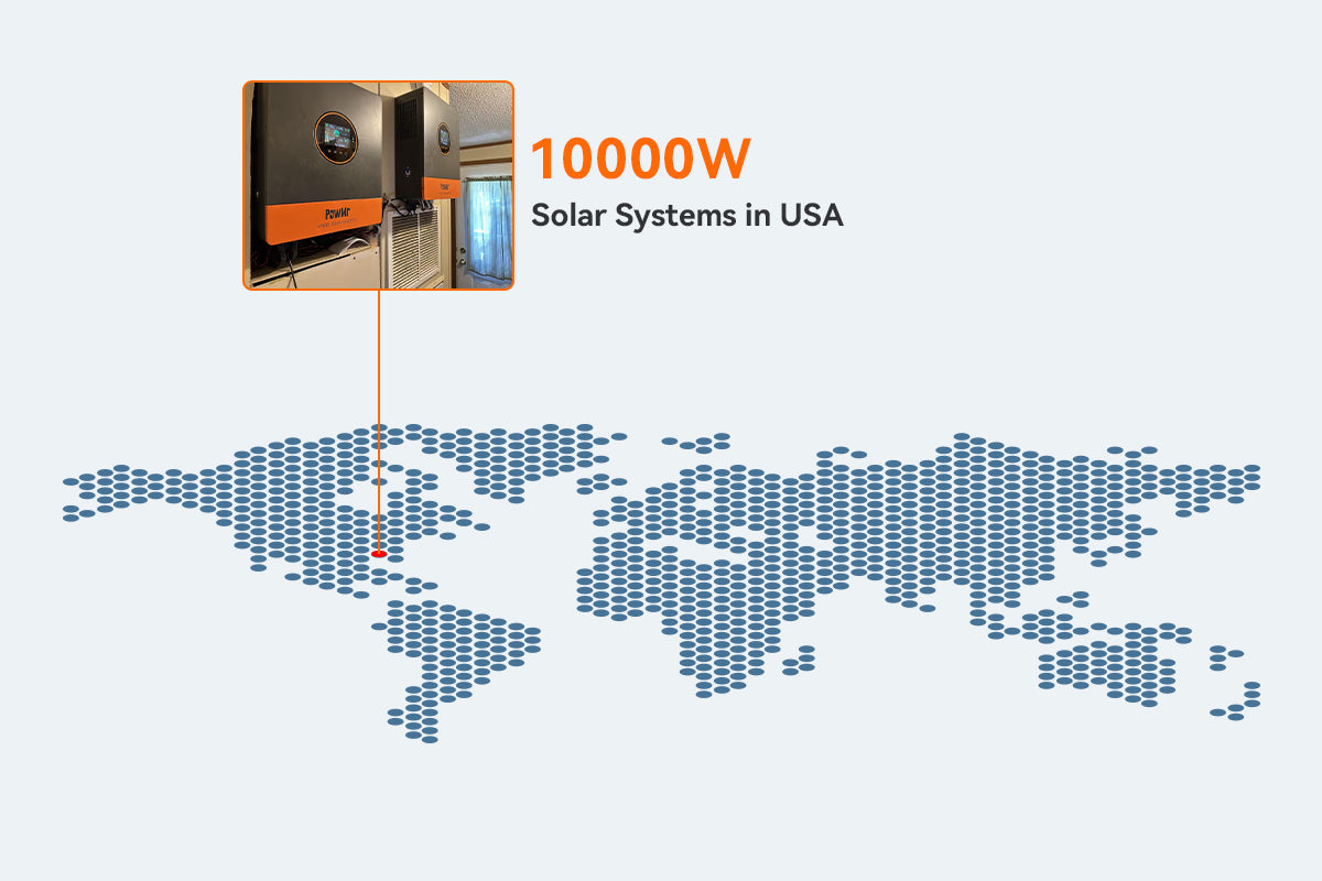 10kw split phase solar system using two 5kw inverter in USA