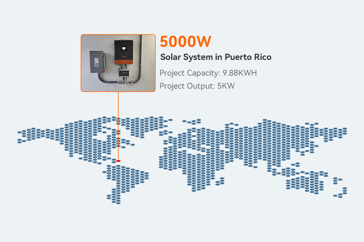 Jaime Justicia’s Independent UPS Solar Setup in Puerto Rico with POW-LVM5K-48V-N