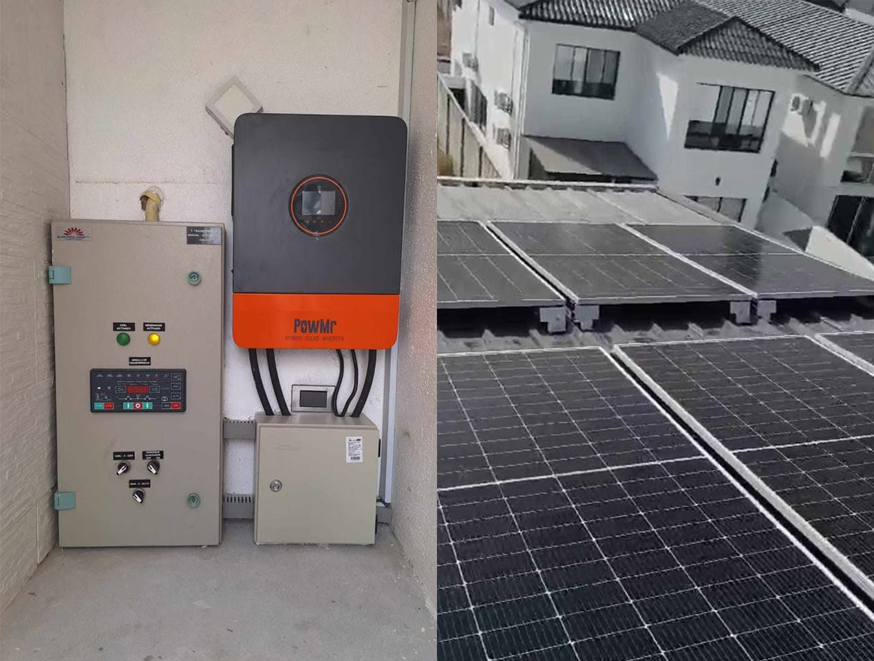 solar energy system with automatic transfer