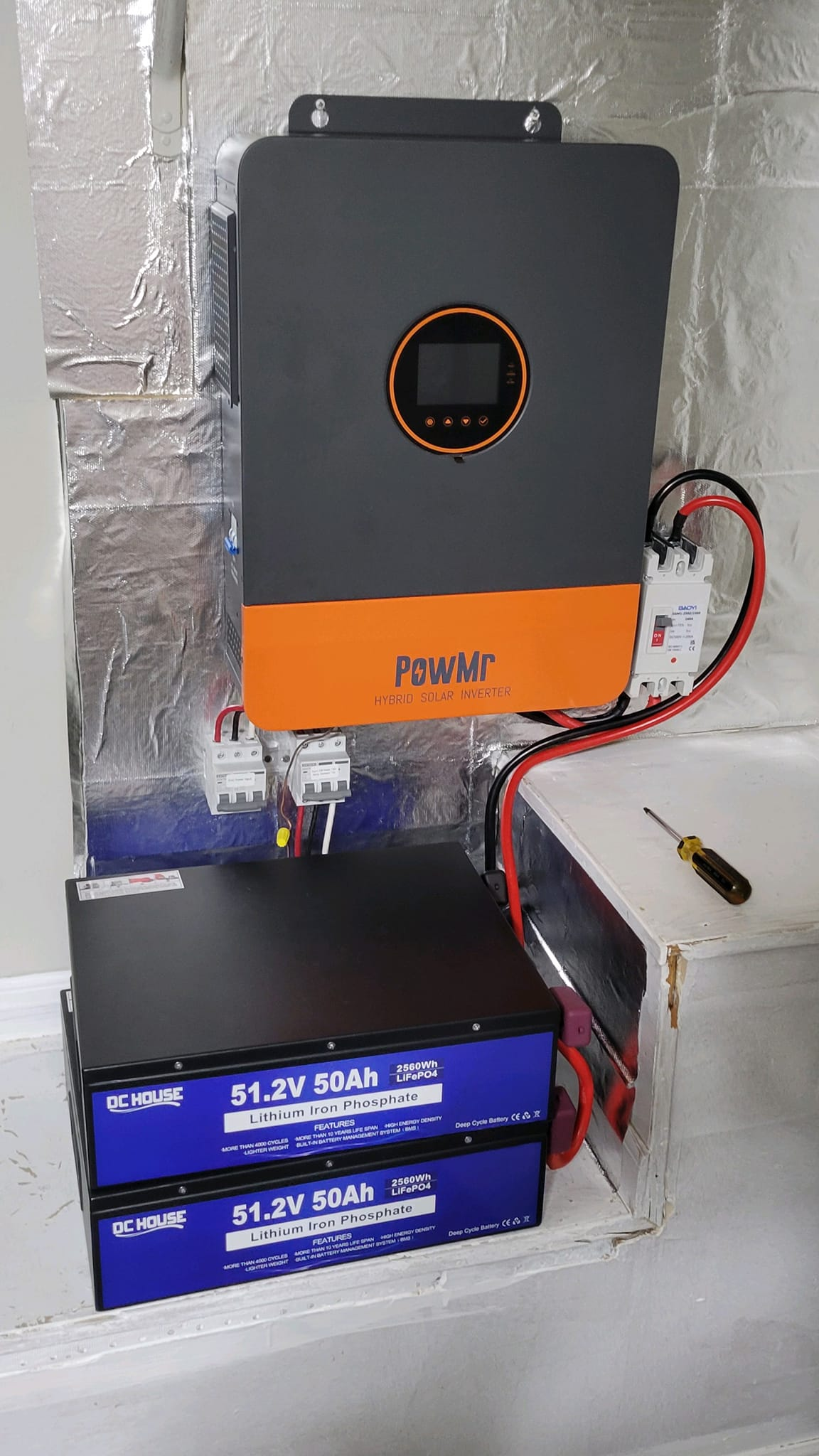 powmr 6500w inverter with 100ah battery