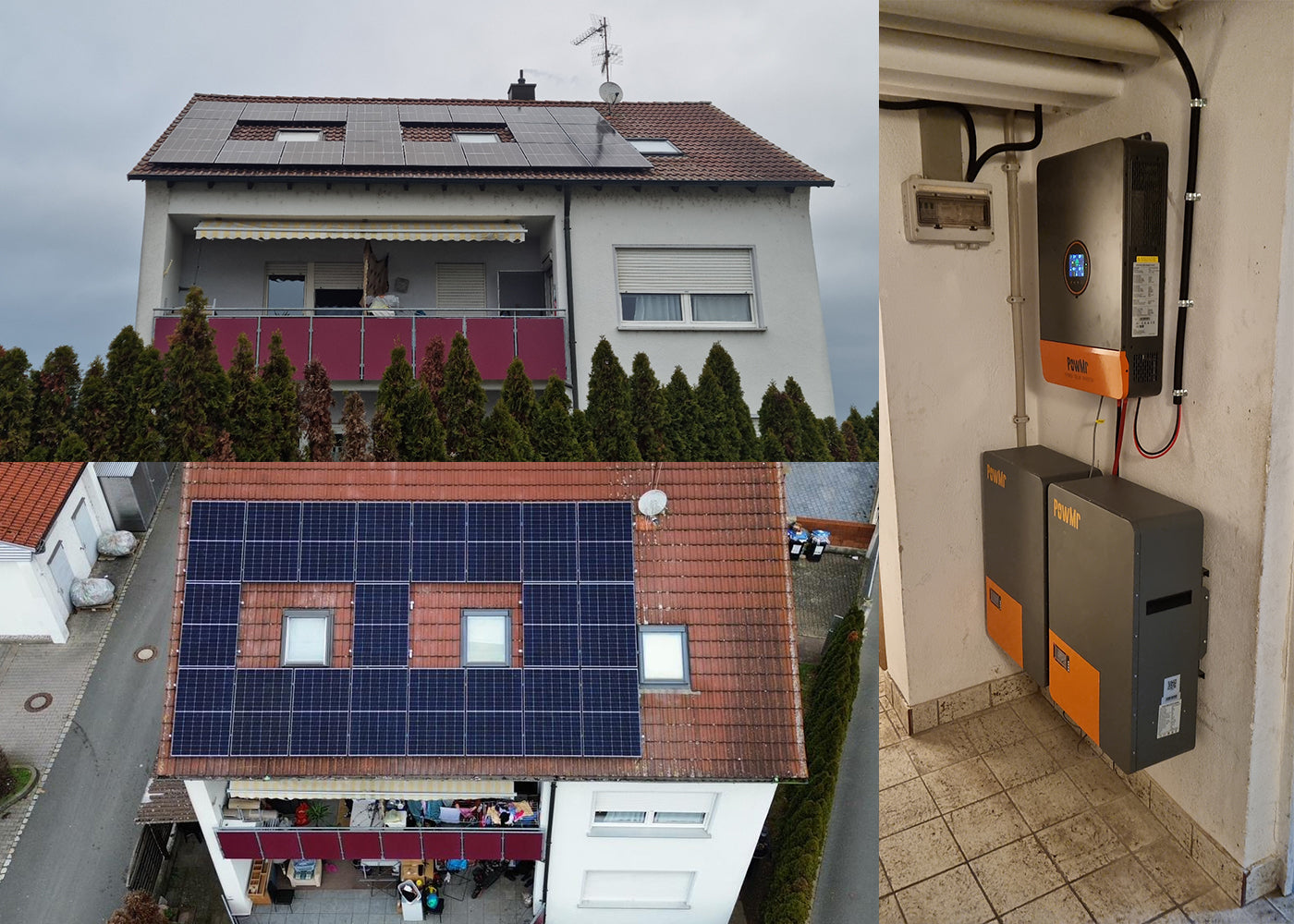 9kwp phtotovoltaic system with 19.2kwh battery storage in Germany