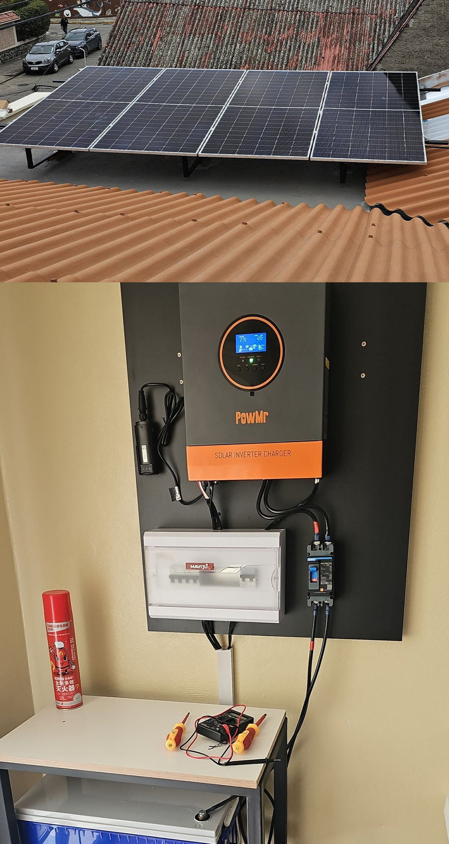 3000w inverter with 4.8kwh battery in Ecuador