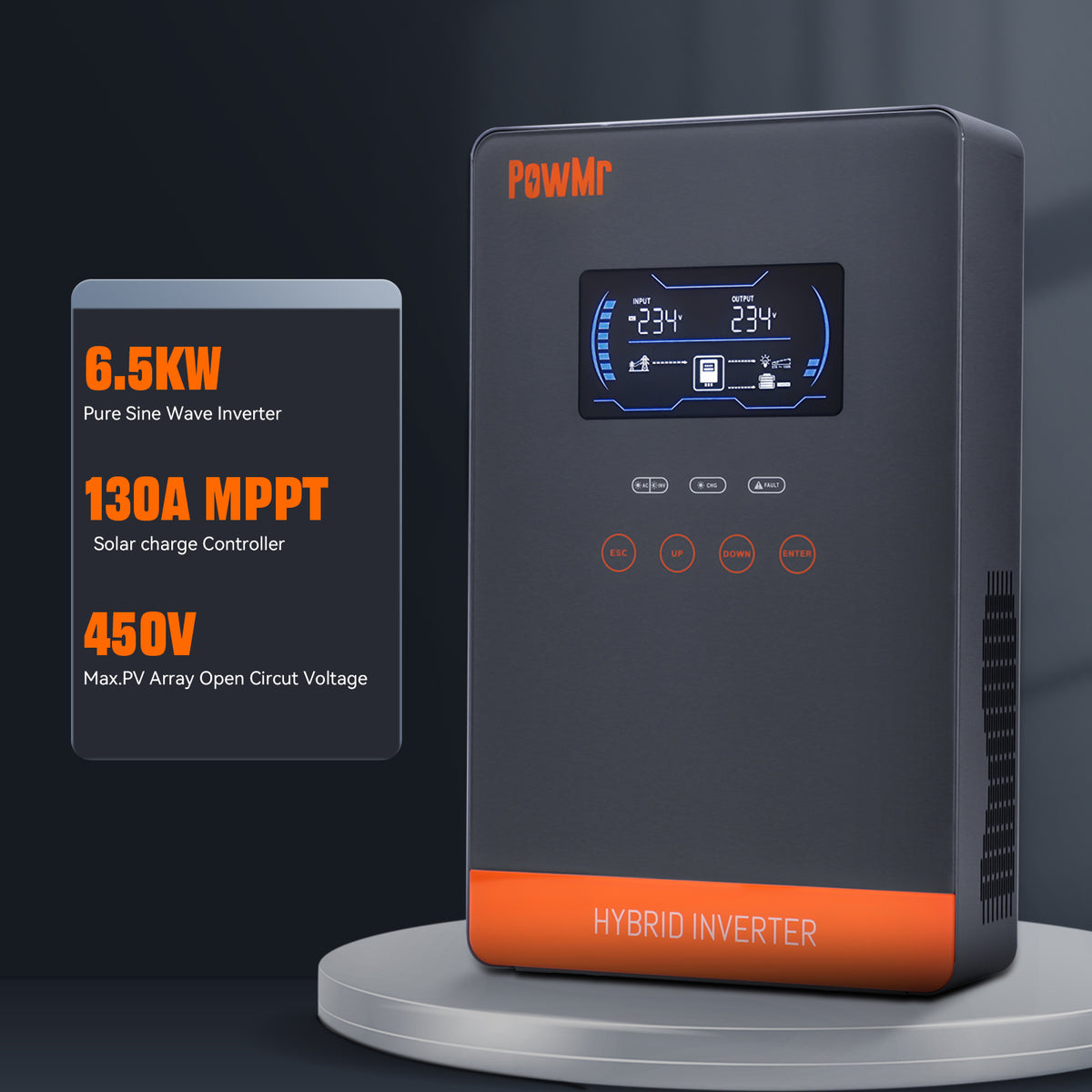 6500W 220Vac 48Vdc Hybrid Inverter Charger