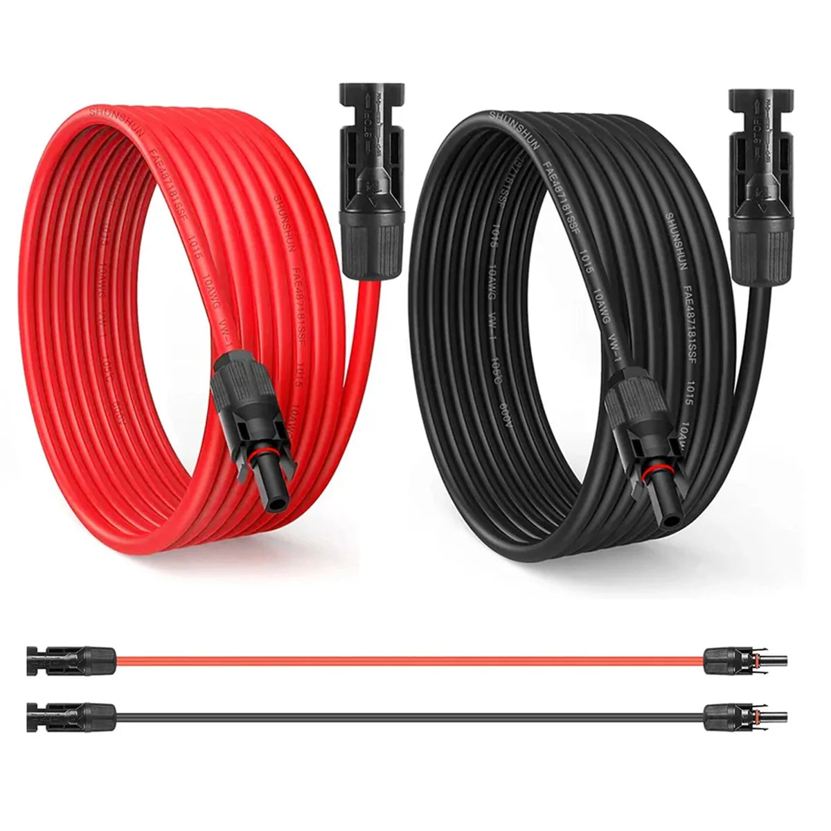 9M Solarkabel mit Steckern, verzinntem Kupfer, XLPE, wetterfestes PV-Kabel