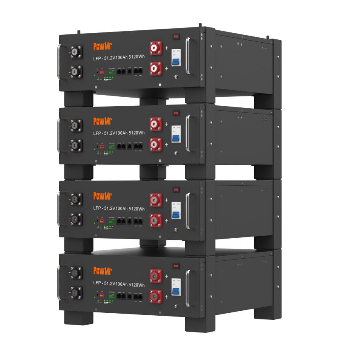 51.2V 100Ah Rack Mount Lithium Battery 5.12kWh | 100A Charging ...