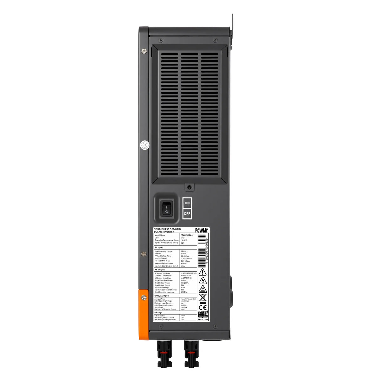6KW 48V 110/240Vac Split Phase All in One Inverter with Built-in WiFi