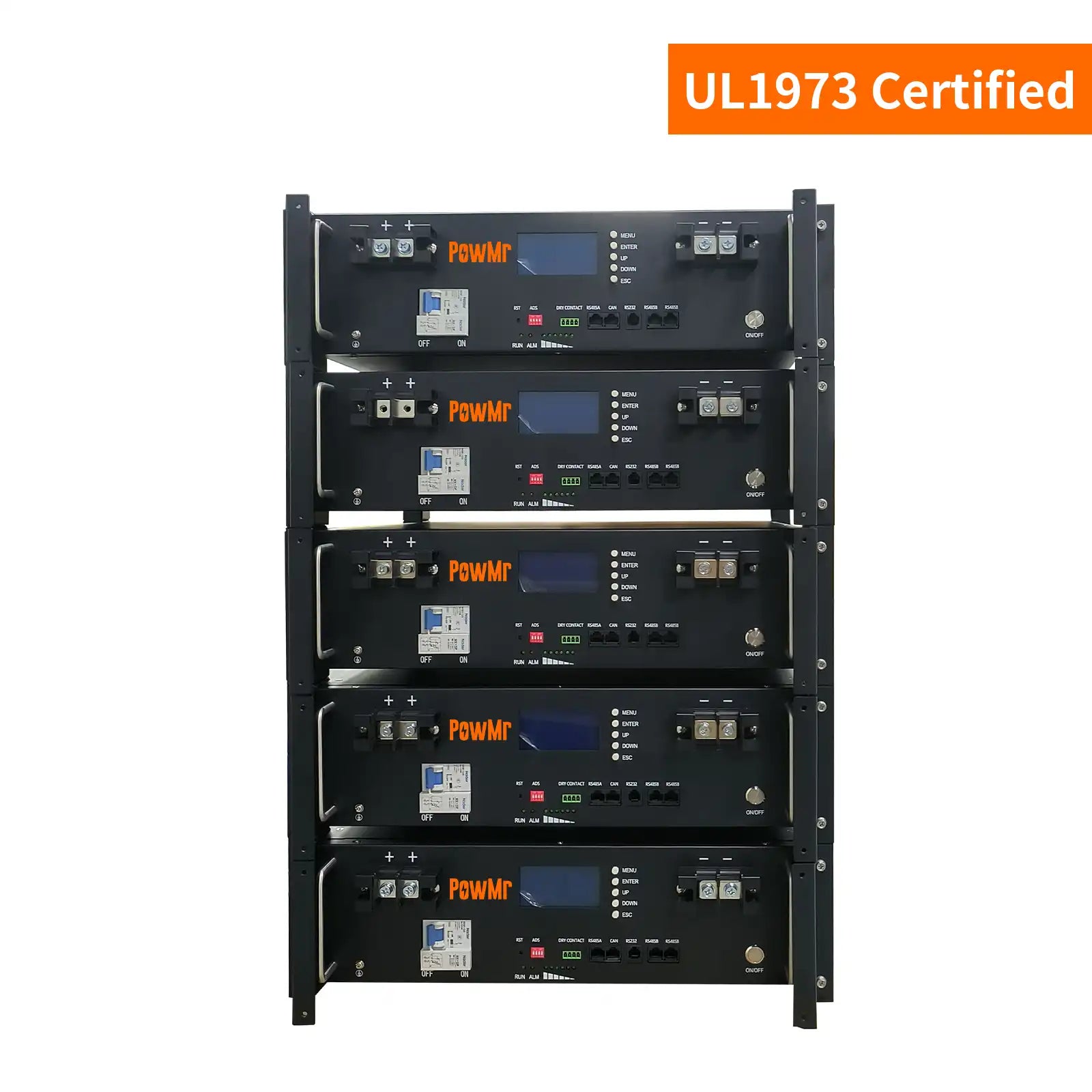Batería de litio de montaje en rack de 100Ah 51.2V con corriente máxima de carga y descarga de 100A